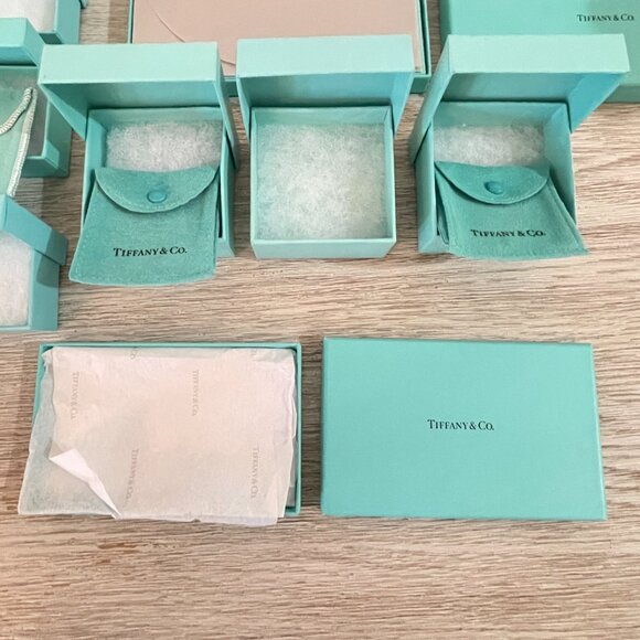 Tiffany & Co. Box Set of 8 Blue Vintage Pouch Empty Boxes Jewelry Storage - Picture 6 of 10